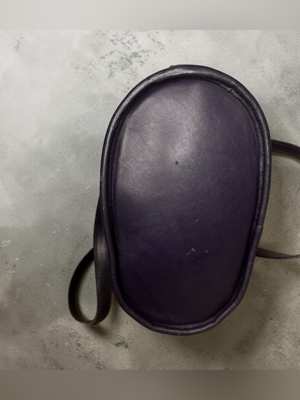 COACH Vintage Tribeca Purple Glove-Tanned Leather Bleeker Bucket Shoulder Bag - Picture 2 of 13